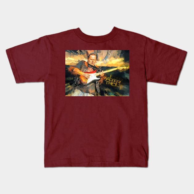 Walter trout Kids T-Shirt by IconsPopArt